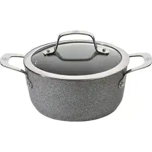 Ballarini Salina Kochtopf aus Aluminium mit Glasdeckel, 24 cm