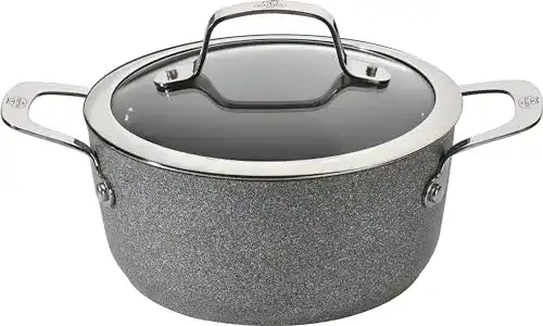 Ballarini Salina Kochtopf aus Aluminium mit Glasdeckel, 24 cm