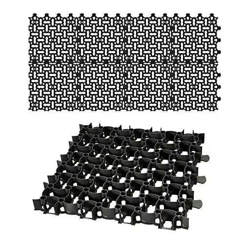Rasengitter BigDean 8X Paddockplatte Schwarz 50×50 cm für Reitplatz und Garten