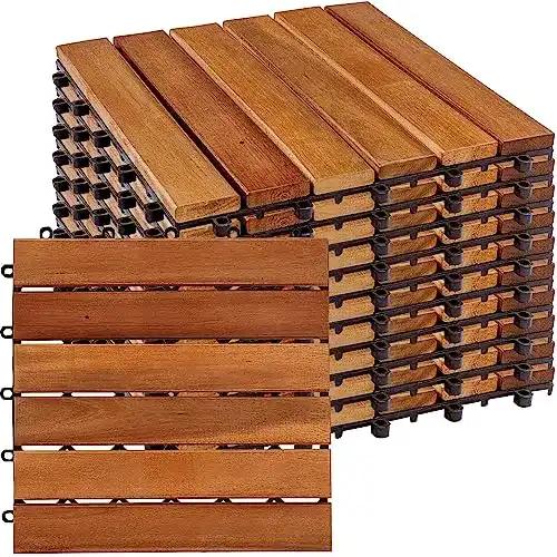 Terrassendielen Stilista Holzfliesen aus FSC-zertifiziertem Akazienholz
