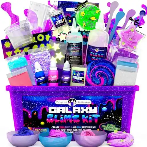 Schleim-Set Original Stationery Galaxy Slime Kit mit Glow in the Dark
