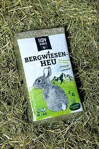 Kaninchenheu Hayrabbit Bergwiesenheu 1kg aus deutschen Regionen