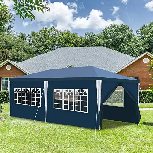 Gimisgu Partyzelt 3x6m Wasserdicht mit UV-Schutz für Gartenpartys