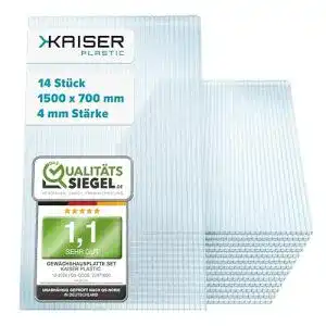 Kaiser Plastic Xtra Strong Stegplatten Set mit 14 Platten