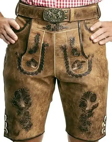 Lederhose Symphonie Westerwald für Herren in braun, Gr. 46