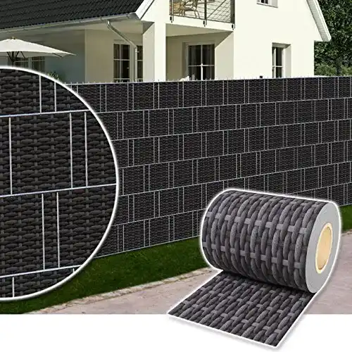 Sichtschutzstreifen Dazone für Zaun 70 m x 19 cm mit 30 Clips