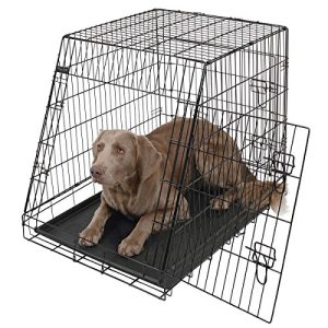 Hundekäfig Kerbl Pet Gittertransportbox für Hunde, Metall, schwarz, 75x52x61cm