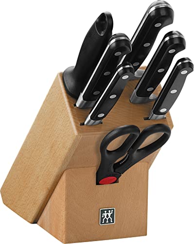 Messerset Zwilling Professional S mit 8 Teilen im Holzblock