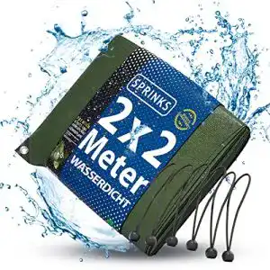 Abdeckplane Sprinks Premium 140 g/m² 2x2m für Gartenmöbel und mehr