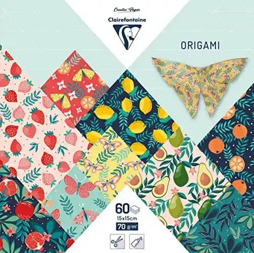 Origami-Papier Clairefontaine 95357C 60 Blatt, 70 g/m², 15 x 15 cm