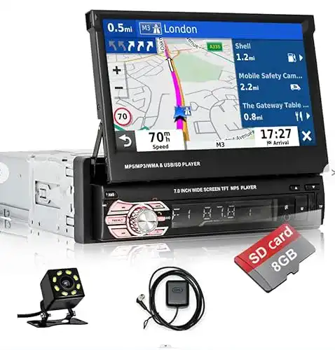 Hikity Autoradio mit Navigation und Bluetooth 1-DIN