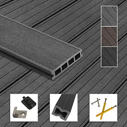 Montafox WPC Terrassendielen Komplettset für Außenbereiche