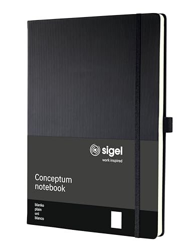 Notizbuch Sigel CO110 Premium blanko A4 Hardcover schwarz