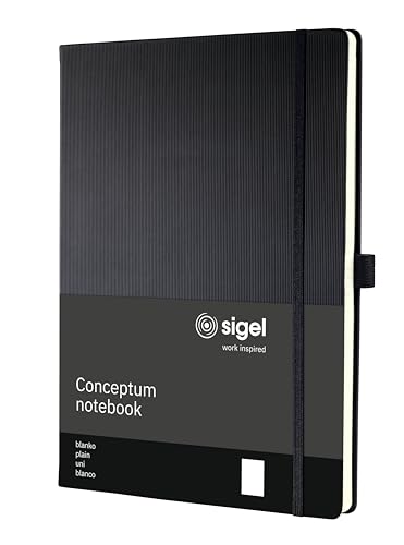 Notizbuch Sigel CO110 Premium blanko A4 Hardcover schwarz