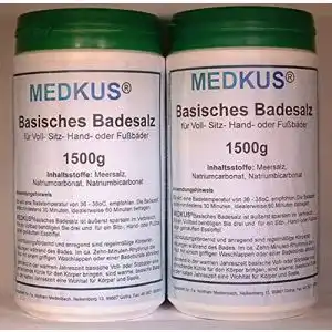 Basenbad Medkusan basisches Badesalz 2 x 1500g