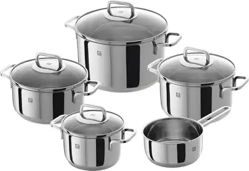 Zwilling Quadro Kochtopf-Set 5-teilig mit 4 Deckeln