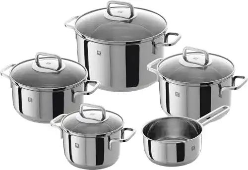 Zwilling Quadro Kochtopf-Set 5-teilig mit 4 Deckeln