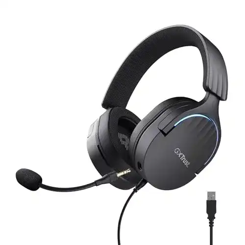 Trust Gaming GXT 490 Fayzo USB 7.1 Headset mit Mikrofon und RGB-Beleuchtung