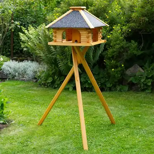 Vogelhaus mit Ständer von Deko-Shop Hannusch, stabil und imprägniert