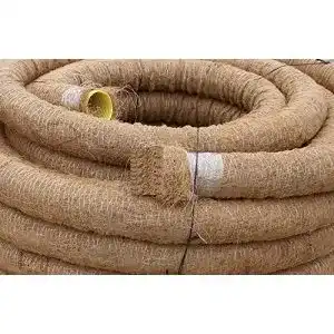 Drainagerohr Xabian DN100 mit Kokosmantel, 50m Rolle, wählbar in gelb
