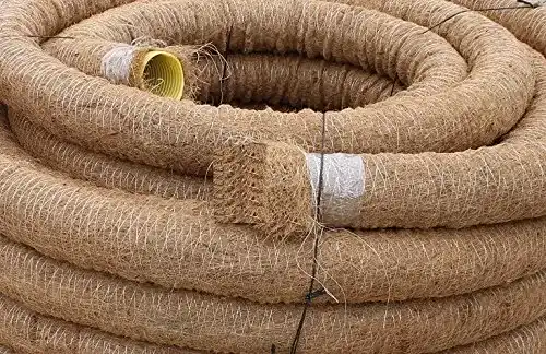 Drainagerohr Xabian DN100 mit Kokosmantel, 50m Rolle, wählbar in gelb