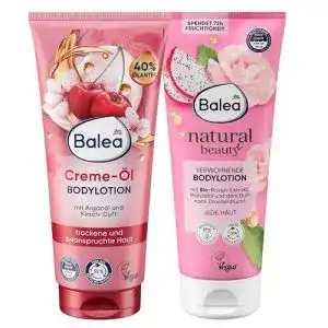 Balea Bodylotion 2er-Set mit Creme-Öl und Natural Beauty Lotion