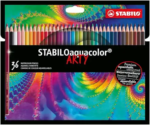 Aquarellstifte STABILO Aquarell-Buntstift, aquacolor ARTY, 36er