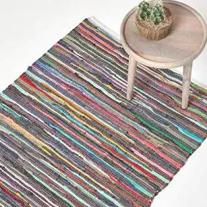 Flickenteppich Homescapes Chindi-Teppich, handgewebt aus recycelter Baumwolle