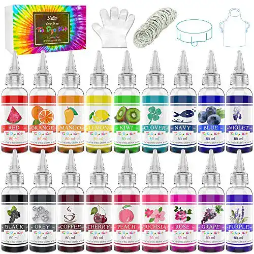 Batikfarben Limino Tie Dye Kit mit 18 Farben für Textilgestaltung