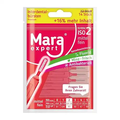 Interdentalbürsten Mara Expert Rot 0,5mm für Zahnreinigung