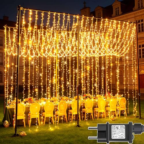 Lichtervorhang Joycome 6m x 3m mit 600 LED in 8 Modi