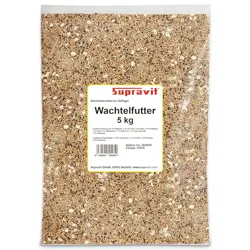 Wachtelfutter Supravit 5 kg Vollwertige Körnermischung für Wachteln