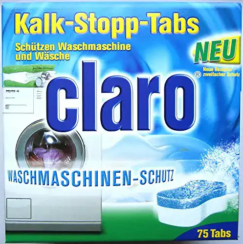 Anti-Kalk-Tabs für Waschmaschinen von Claro, 75 Stück