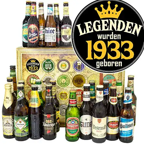 Bier-Adventskalender Legenden 1933 mit internationalen und deutschen Bieren