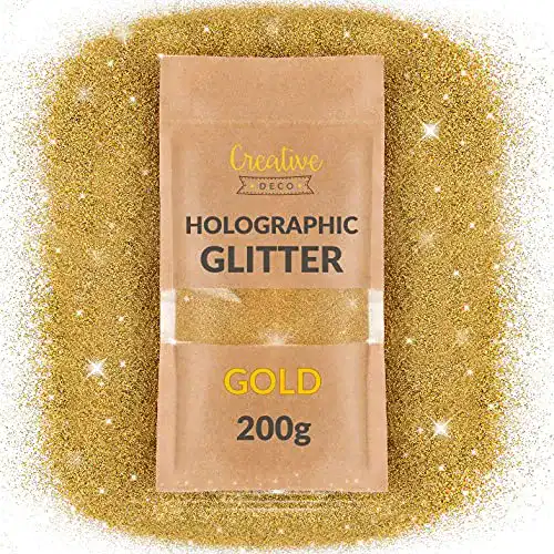 Goldstaub Creative Deco 200g Holographischer Glitzerpulver für Bastelprojekte