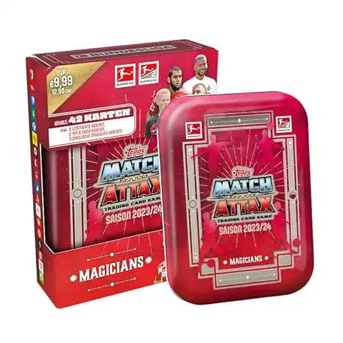 Fußballkarten Match Attax Topps Bundesliga 23/24 – Mini Tin mit 42 Karten