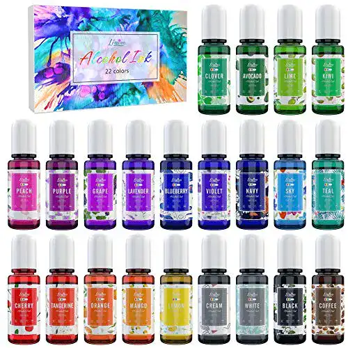 Alcohol Ink Set mit 22 Farben à 10ml für kreative Projekte