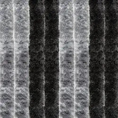 Türvorhang Explorer Flauschvorhang 100×200 cm in Silber/Anthrazit