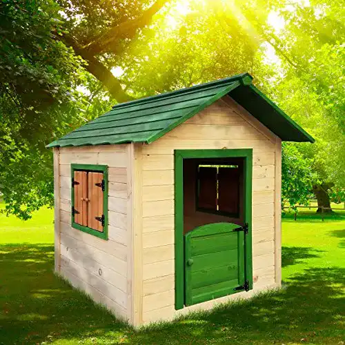 Spielhaus für Kinder aus Tannenholz 106 x 111 x 132 cm