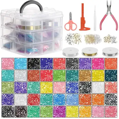 Glasperlen Handi Stitch 26880 Stück zum Auffädeln von Perlen