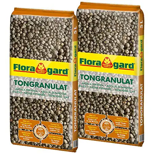 Pflanzgranulat Floragard Blähton Tongranulat 10 Liter (2×5 Liter)