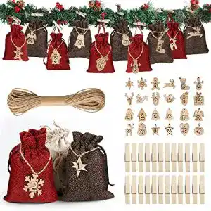 Adventskalender Säckchen von Simspear zum Befüllen für Weihnachten