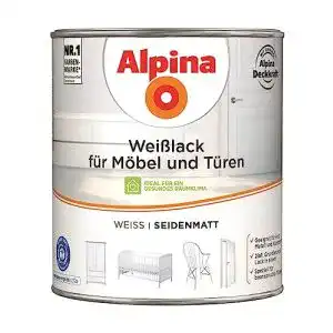 Alpina Weißlack für Möbel und Türen 2 Liter seidenmatt