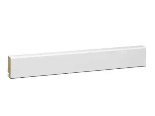 Sockelleiste KGM Modern – Weiße MDF Fußbodenleiste für PVC, Vinyl und Laminat