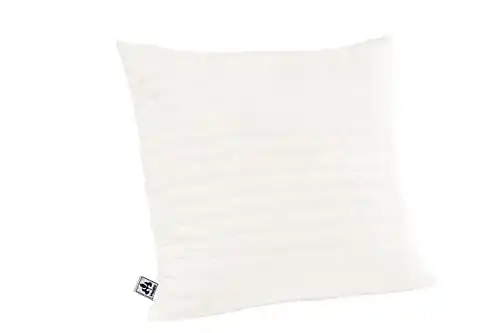 Irisette Merino Kopfkissen 80×80 cm mit Schurwollfüllung und Baumwoll-Bezug
