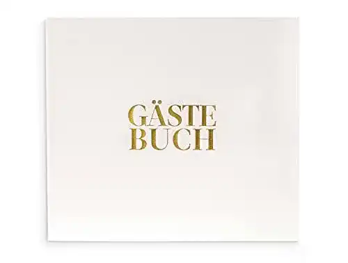Gästebuch Chili Originals Leder Design mit modernem weißen Cover
