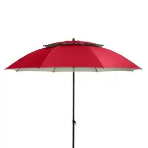 Doppler Derby Windprofi Sonnenschirm 200 cm in Rot, höhenverstellbar