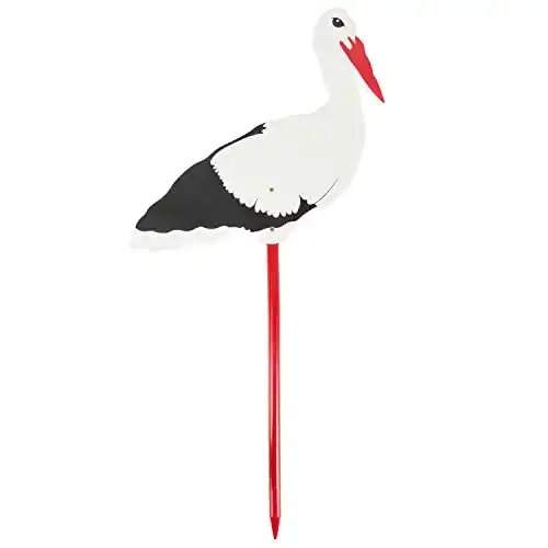 Holzstorch Bieco XXL zur Geburt für den Garten – 100 cm groß