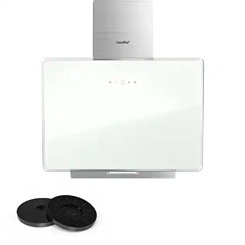 Dunstabzugshaube 60 cm Comfee A+ in Weiß mit Touchscreen und LED
