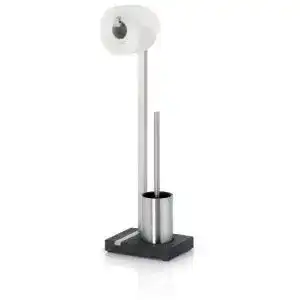 WC-Garnitur Blomus Menoto Stand aus mattiertem Edelstahl